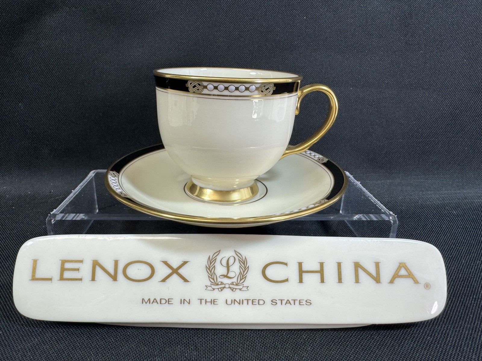 Lenox Presidential Hancock~Footed Cup and Saucer Set~1st Quality~Perfect~USA