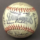 1950 SEATTLE RAINIERS 29 signatures team autographed BASEBALL PCL