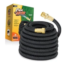  Lightweight Expandable Garden Hose, No-Kink Flexibility, 3/4 Inch Solid 100 ft