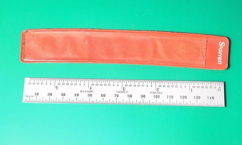 Starrett C636ME-Steel Rule with Millimeter and Inch Grads / With Sleeve