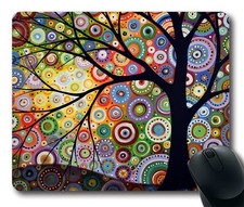 Schoolsupplies Colored trees Picture Anti-Slip Laptop PC Mice Pad Multicolor
