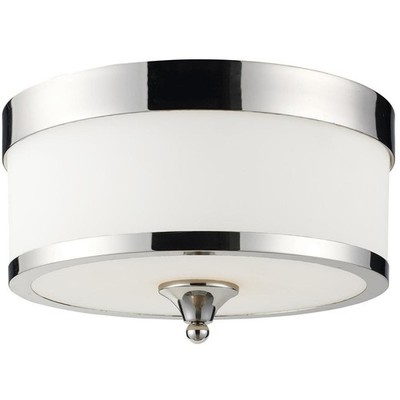 Z-Lite 307F-CH Cosmopolitan 3 Light 13 inch Chrome Flush Mount Ceiling Light