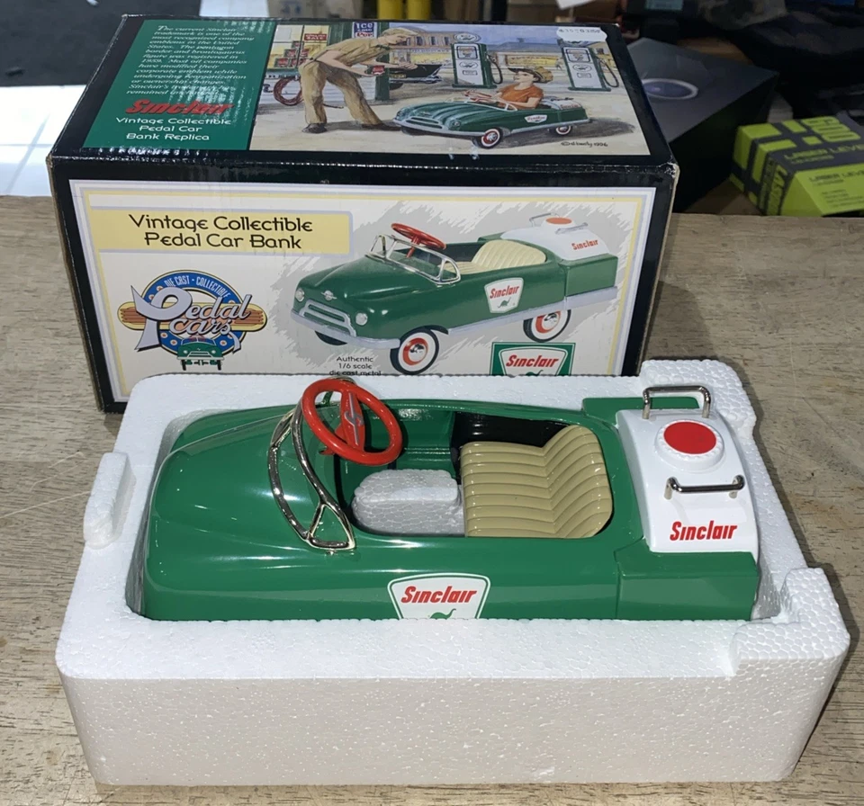Crown Premiums Sinclair BMC Pedal Car Replica Coin Bank in the Box - Image 2 of 4