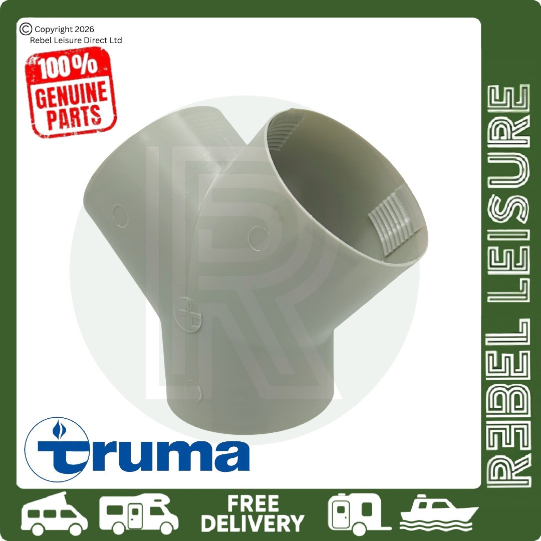 Truma Y Piece Connector - Grey 65mm 40191-51 - Motorhome/Caravan/Campervan
