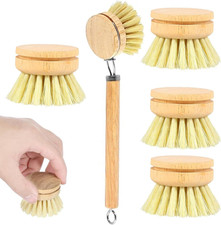 Bamboo Dish Scrub Brushes Bamboo Dish Brush Set Dish Brush with Bamboo Handle Na
