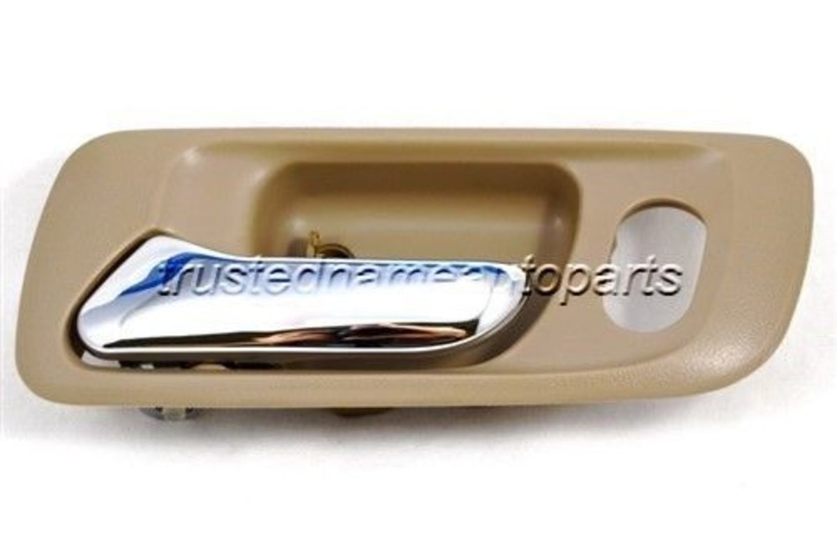 fits 1998 to 2002 Honda Accord Interior Door Handle Front Left Beige Sedan