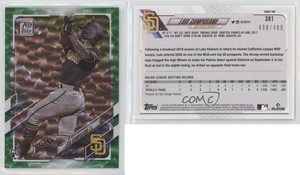 2021 Topps Green /499 Luis Campusano #381 Rookie RC