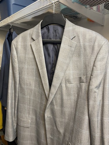 michael kors Men’s Plaid Sports Jacket Plaid Size 46 L Macys - 第 1/10 張圖片