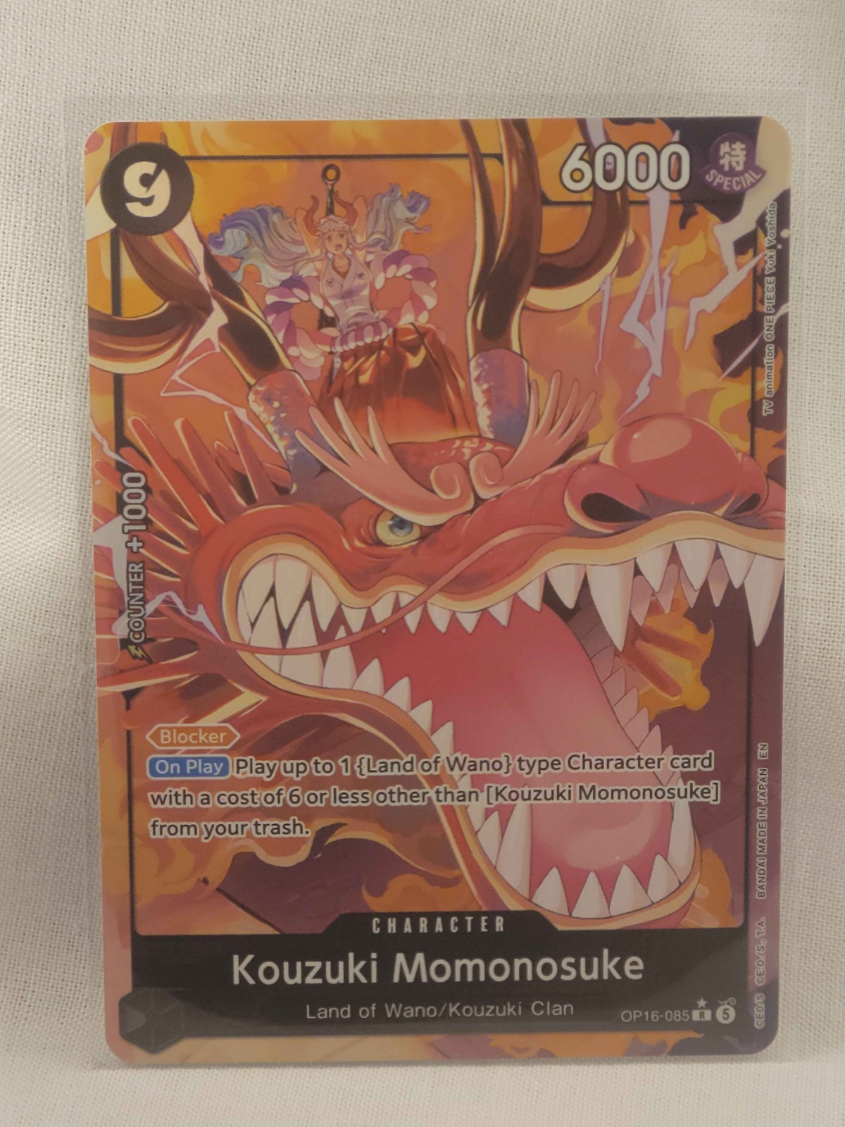 Kouzuki Momonosuke OP16-085 R Alt Art The Time of Battle Foil
