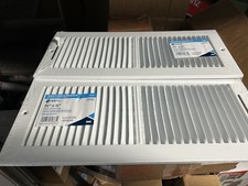 2-EZ-Flo 2 Way Register 16" x 6" Sidewall/Ceiling Mount White Ventilation Duct