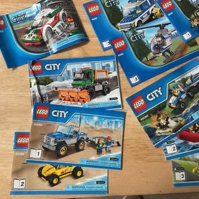 Lot x24 Lego City Instruction Manuals Only 7208 4440 60085  Police Fire Car Plow