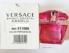 VERSACE BRIGHT CRYSTAL ABSOLU EDP 3.0OZ/90ML FOR WOMEN WITH CAP NEW IN WHITE BOX