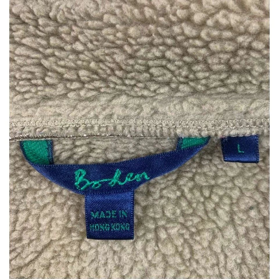 Chaleco Boden Mujer Grande Imitación Gamuza Piel de Oveja Forrado Cierre de Botones Marrón Foto 3 de 4