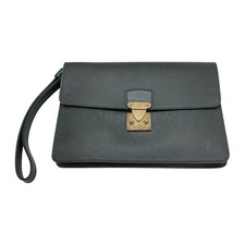 Louis Vuitton Taiga Pochette Clado Second Bag M30194 Green Leather Auth