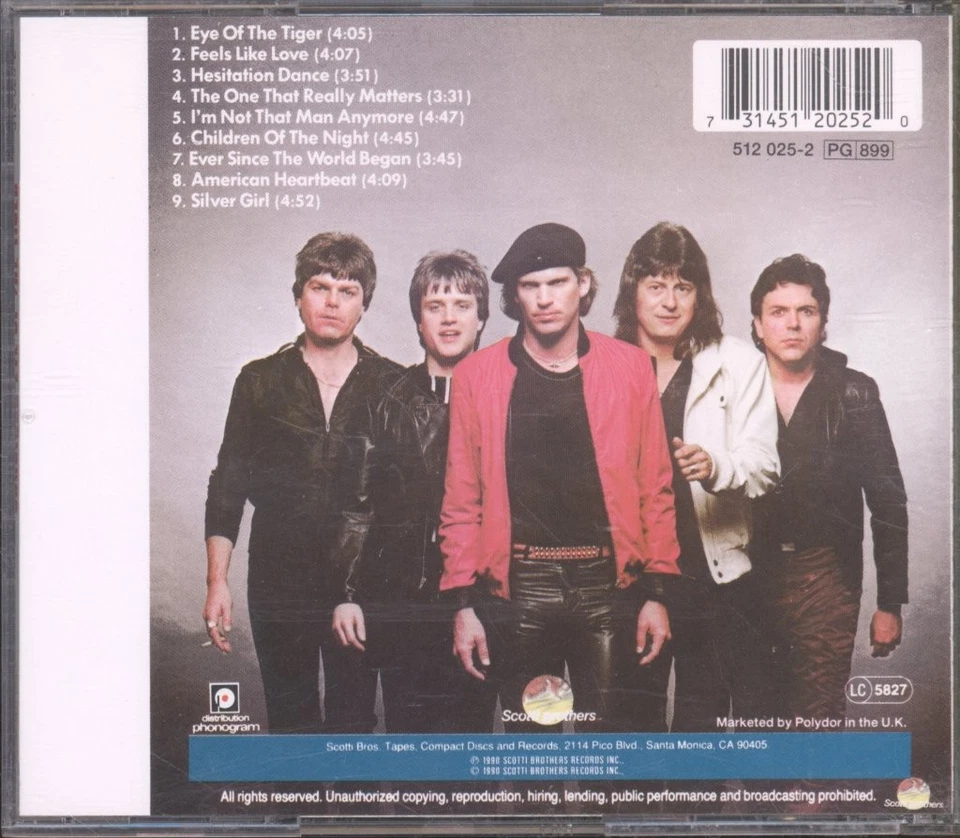 Survivor Eye of the Tiger CD Europe Scotti Bros. CD. Made In Germany in runout - Bild 2 von 3