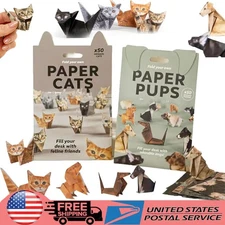 DIY Origami Paper Cats - 50 Sheets DIY Origami Paper to Fold Cute Cat Figures