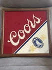 Vintage 1990 Coors Beer Bar Back Mirror Sign 16.5" X 16.5"", Excellent Condition