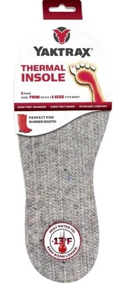 Yaktrax Superior Thermal Insole Polar White Blended Wool for Extreme Warmth