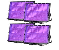 4 Pack 300W LED Black Lights For Party, Black Light Flood Light 395nm UV
