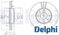 2X Bremsscheibe Delphi BG2693 2 Bremsscheiben Vorderachse Vorne FüR Renault
