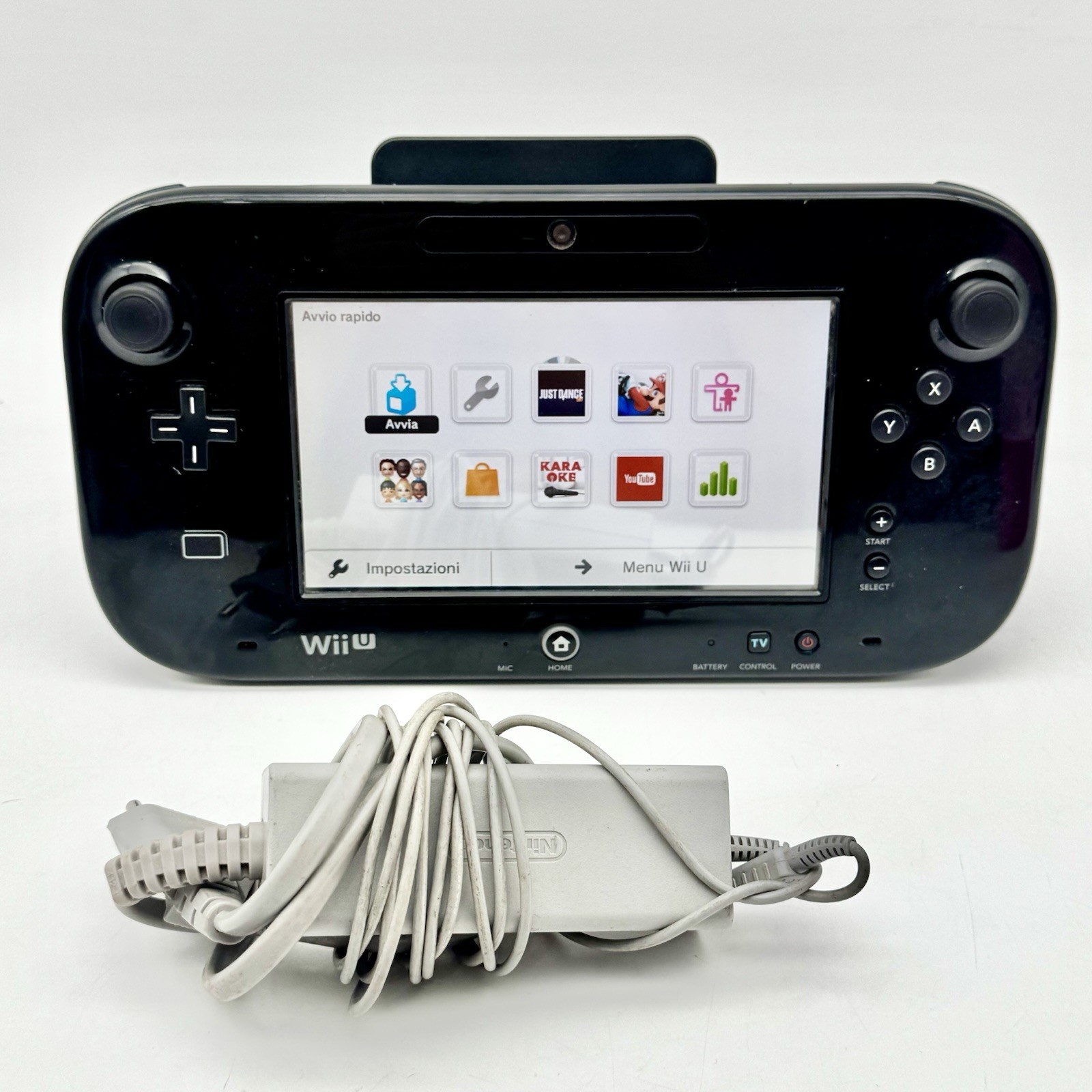 Nintendo Wii U GamePad nero ottimo funzionante testato Con Caricatore Originale