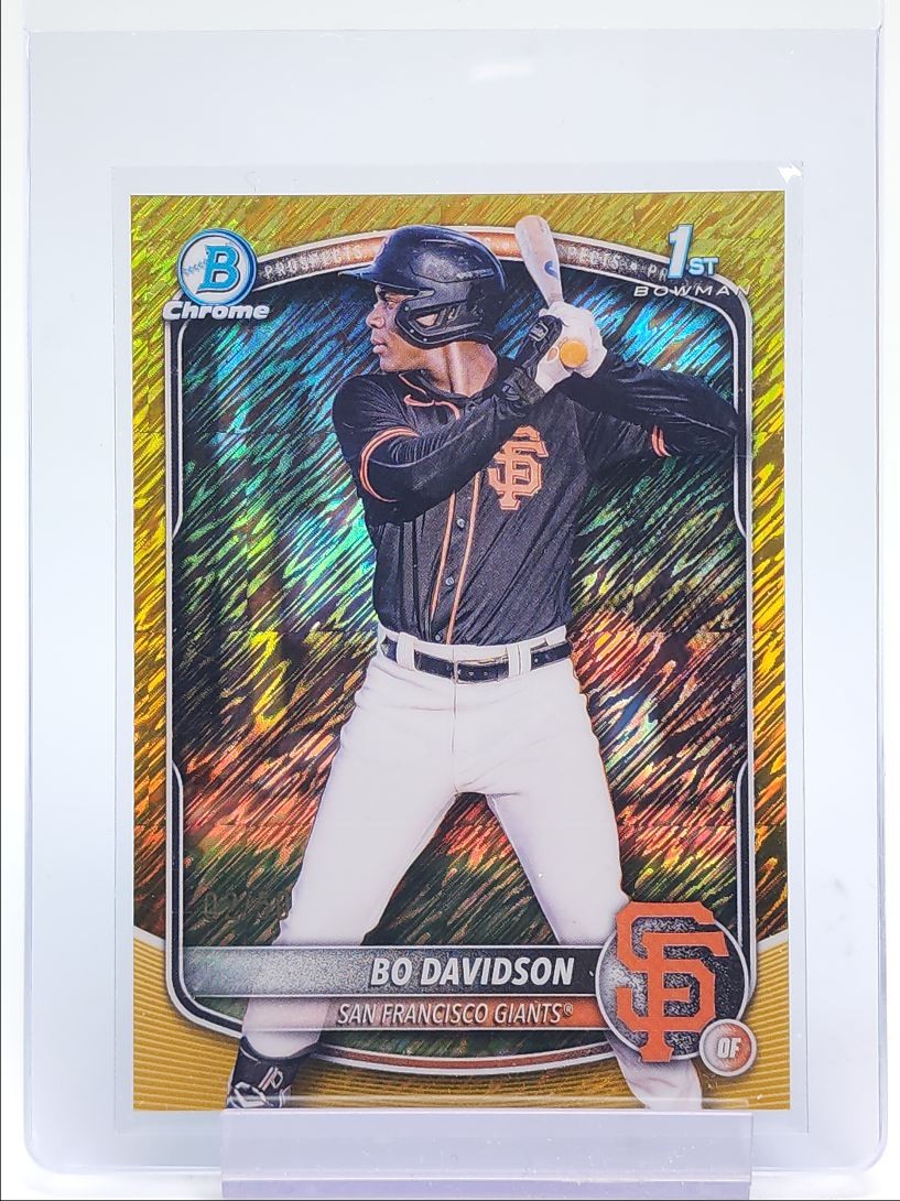 BO DAVIDSON 2025 BOWMAN CHROME 1ST GOLD SHIMMER GIANTS /50 Q5876