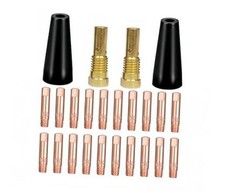 24PCS Flux Core Gasless Nozzles Welding Gun Accessory Kit .030" .030" Kit