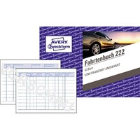 Avery Zweckform Fahrtenbuch PKW 222, Weiß DINA6 Quer 40Blatt DIN A6 = 10,5 Cm X