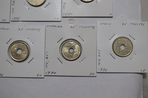 🧠🇪🇸 SPAIN 25 PESETAS COINS COLLECTION MOSTLY COMMEMORATIVE'S B84 #139 - Picture 8 of 13