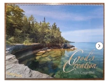 2026 GOD'S CREATION Appointment Wall Calendar 9"x12" NIV spiral-bound, Christian