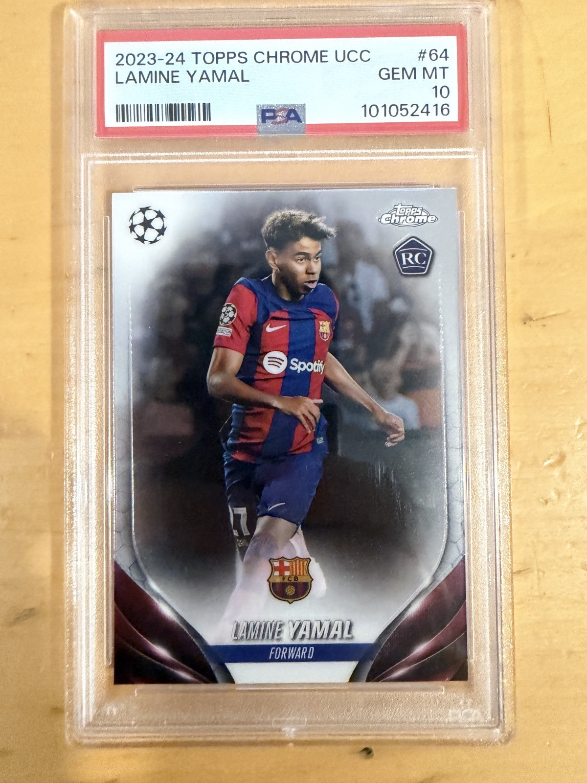 2023-24 Topps Chrome UEFA Club Competitions - Lamine Yamal #64 (RC) PSA 10