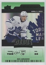 2022-23 Credentials Debut Ticket Access Green 24/25 Nicholas Abruzzese Nick l8q