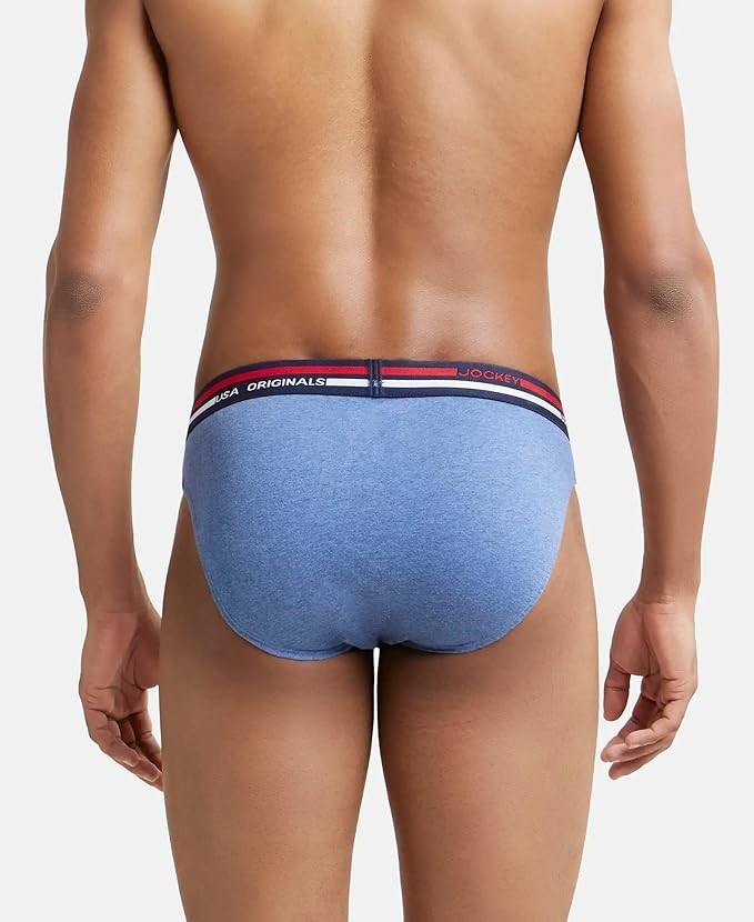 Jockey US49 Men's Super Combed Cotton Solid Brief with Ultrasoft Waistband