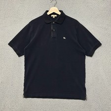 Burberry London Polo Shirt Men M Black Nova Check Made In Hong Kong