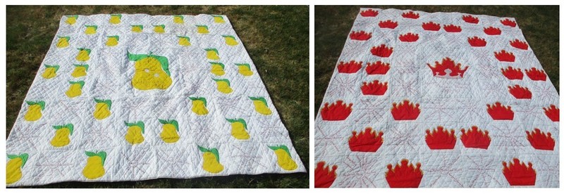 FOE Fraternal Order of Eagles Auxiliary Hand Made Memory Quilt  -  97x87
