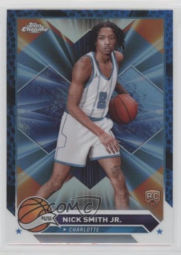 2023-24 Topps Chrome Blue Basketball Refractor Nick Smith Jr #86 Rookie ...
