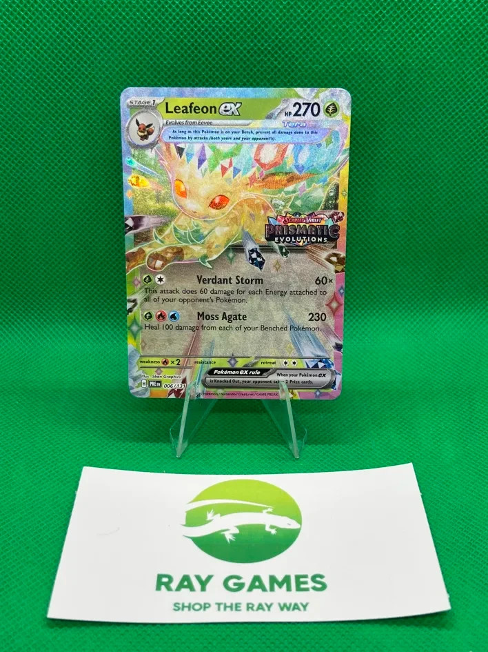 Leafeon ex 006/131 Stamped Promo Pokemon TCG SV Prismatic Evolutions NM