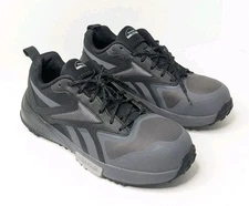 Reebok Lavante Trail Composite Toe Work Shoes, Black/Grey, Men's 9