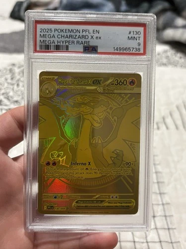 Mega Charizard X Ex Mega Hyper Rare Holo PSA 9 130/094 Phantasmal Flames