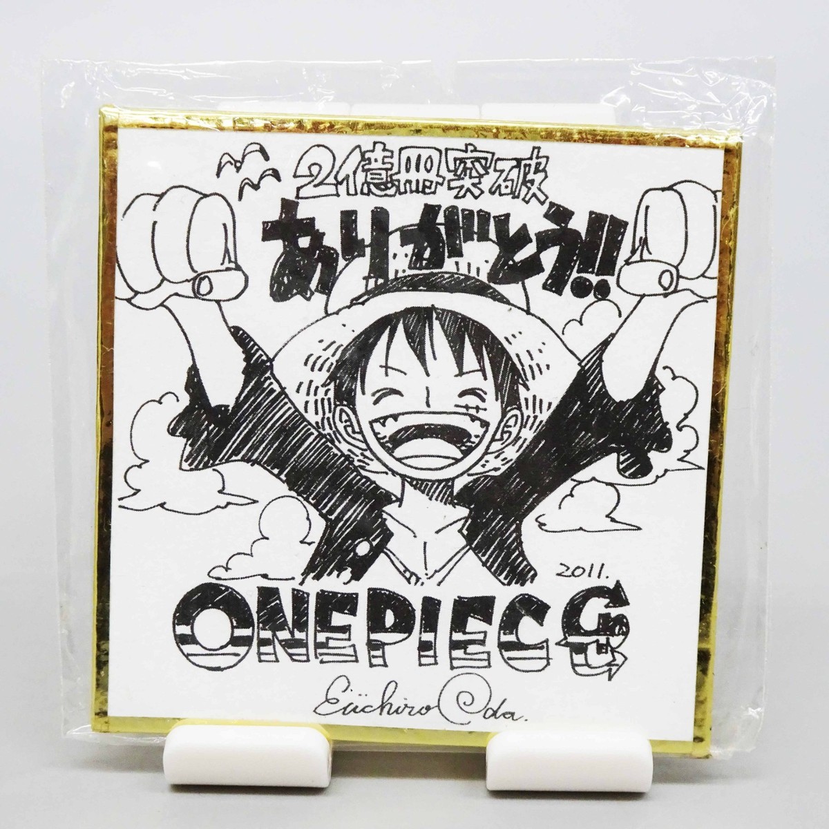 ONE PIECE アート作品 Eiichiro Oda直筆サイン ONE PIECE Eiichiro Oda Autograph Limited 1500 mini Shikishi