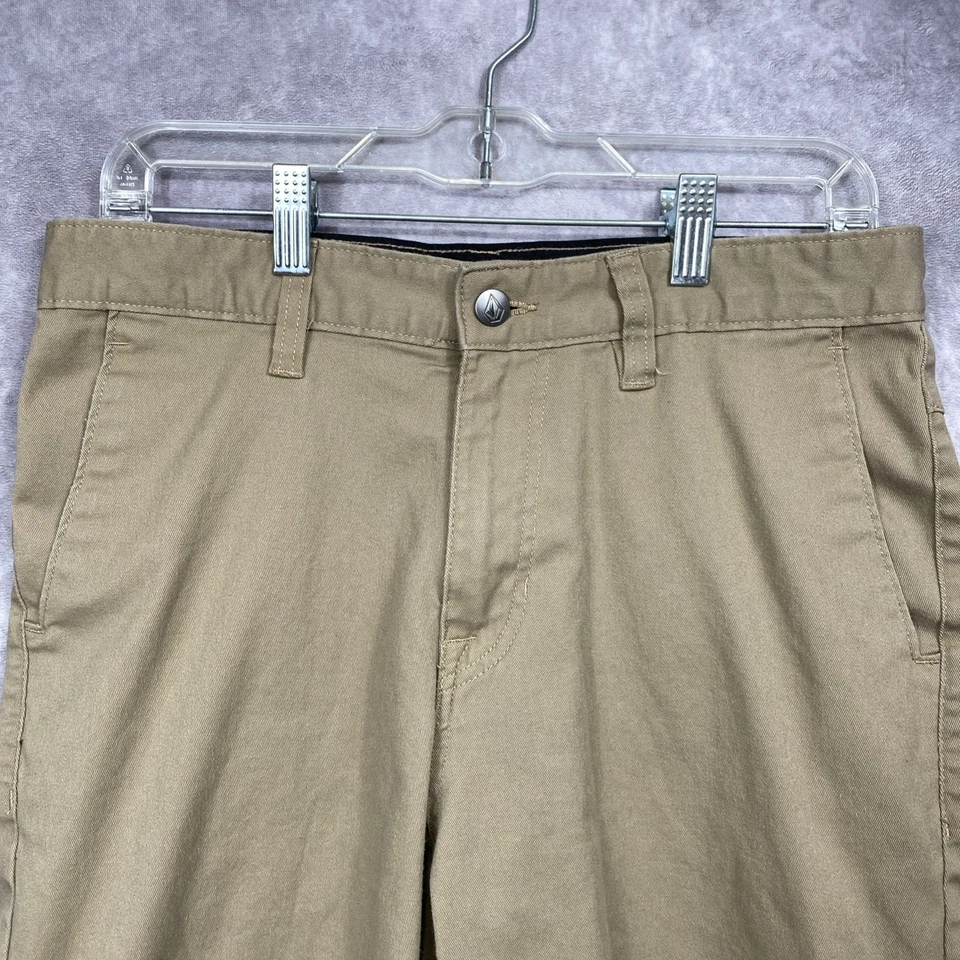 VOLCOM Shorts Mens 30 Tan 21" Chino Corpo Class True to This Vmonty Preppy - Image 3 of 4
