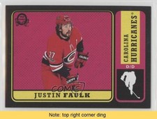 2018-19 O-Pee-Chee Retro Black 65/100 Justin Faulk #295 READ 0a1