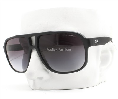 Armani Exchange Sunglasses Matte Black Gray Gradient AX 4104S 80788G with Pouch