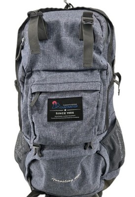 Hiking Backpack 40L Mountaintop Outdoor Adventure Traveling Blue Gray *No Cover*