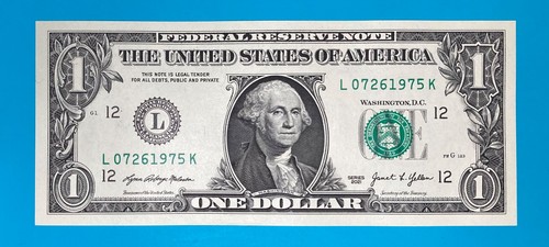 July 26, 1975 (L 07261975 K) BIRTHDAY Note $1 One Dollar Bill *UNC* - Picture 2 of 4