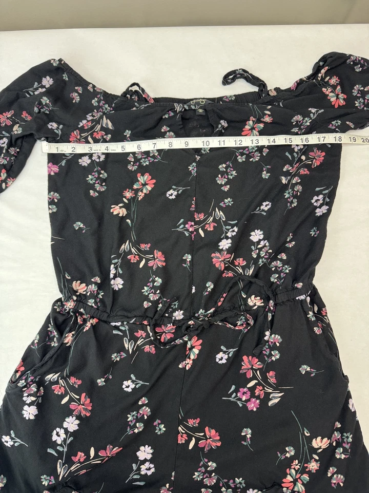 Pantalones Cortos Jessica Simpson Floral Mameluco Cottagecore Hombro Descubierto Glamour Mujeres Medianos Foto 4 de 4