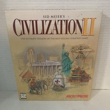 CIVILIZATION 2 II PC Game Big Box 1996 Complete w/ Poster & Instruction Manual