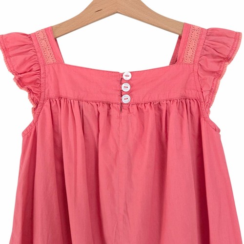 Mini Boden Flutter Sleeve Dress Coral Pink Size 7-8 - Picture 4 of 5