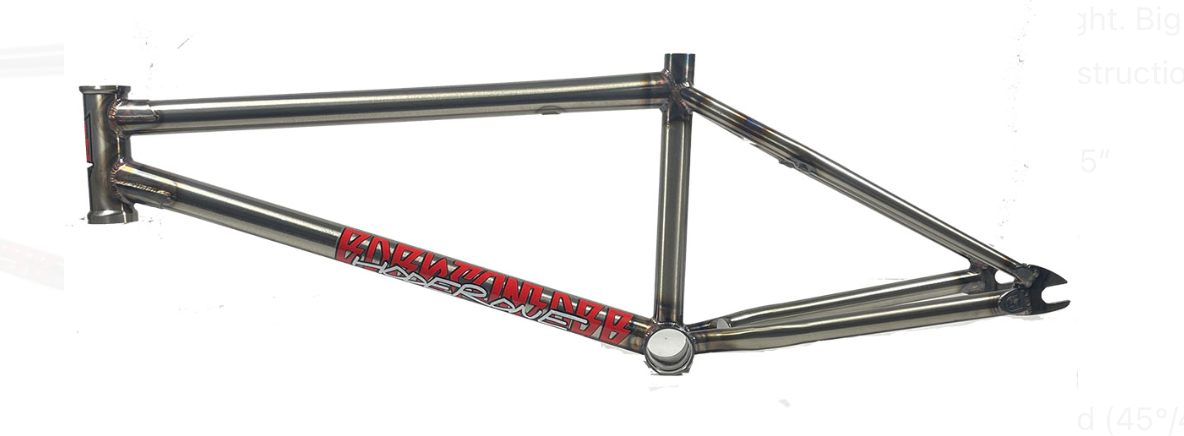 S&M BTM XL MIKE HODER 21.5 FRAME GLOSS CLEAR COAT BMX BIKE 21.5