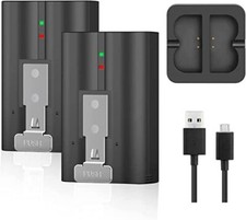 2-Pack 6040mAh Battery with Charger Station for Ring-Doorbell Camera 2/3/4, S...